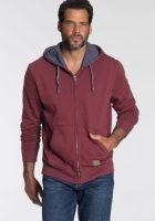 Man's World Capuchonsweatvest met contrastkleurige voering