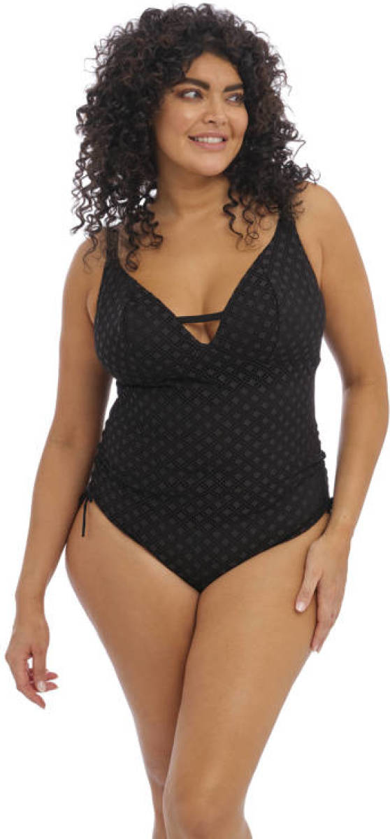 Elomi +size crochet badpak Bazaruto zwart