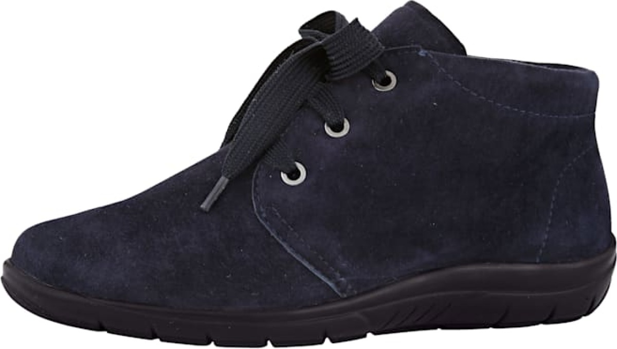 Veterlaarsje van zacht leer Naturläufer Donkerblauw