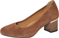Pump met extravagante hak MONA Cognac