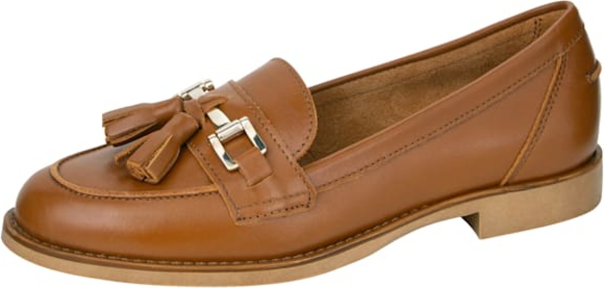 Loafer met leren sierkwastje Studio W Cognac