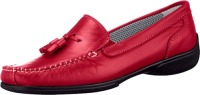 Mocassin met karakteristieke mocassinnaad Naturläufer Rood