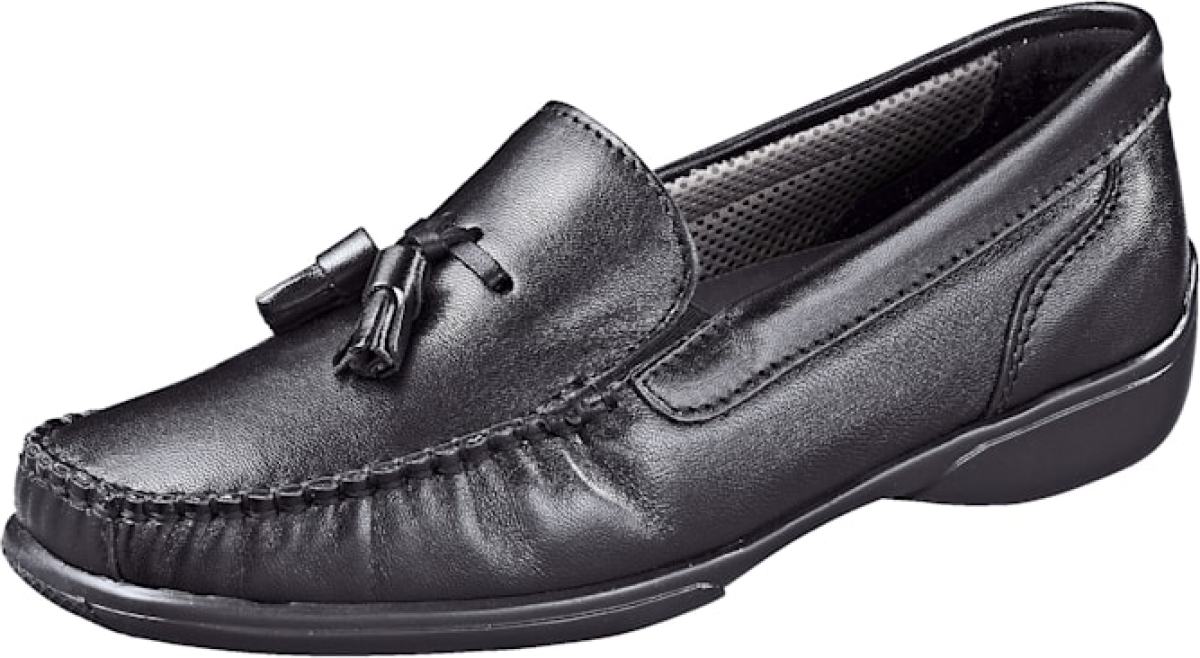 Mocassin met karakteristieke mocassinnaad Naturläufer Zwart