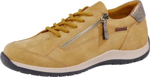 Sneaker met rits opzij Liva Loop Mosterdgeel