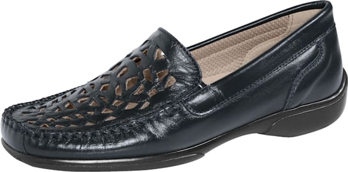 Mocassin met zomerse openingen Naturläufer Donkerblauw