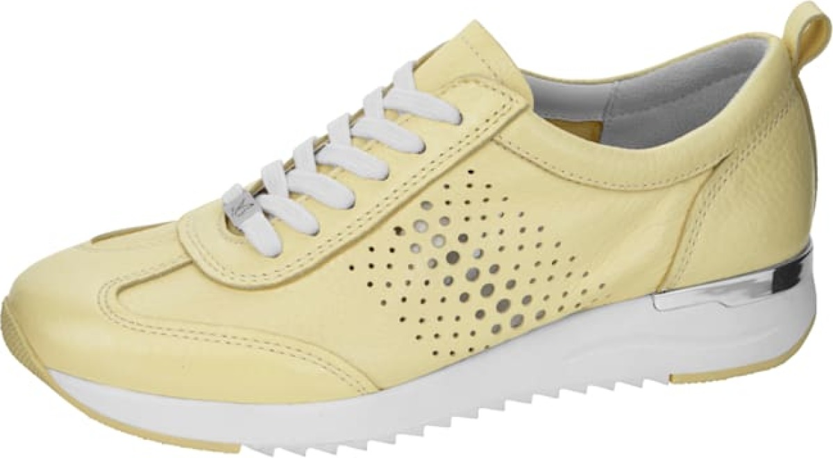 Sneaker van zacht hertennappa Caprice Vanille