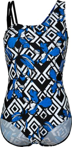 Badpak in modieus model maritim Zwart/Wit/Royal blue
