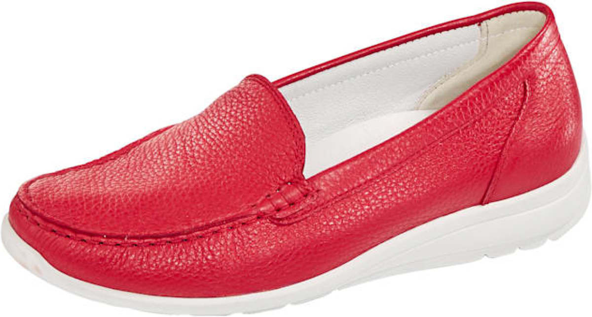 Mocassin van hertenleer Waldlaufer Rood