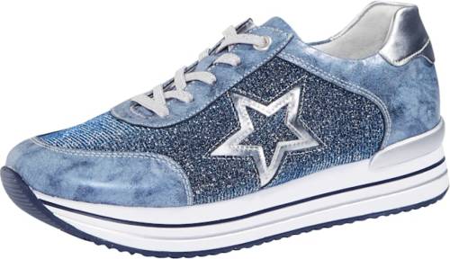 Sneaker met glittereffect Remonte Blauw