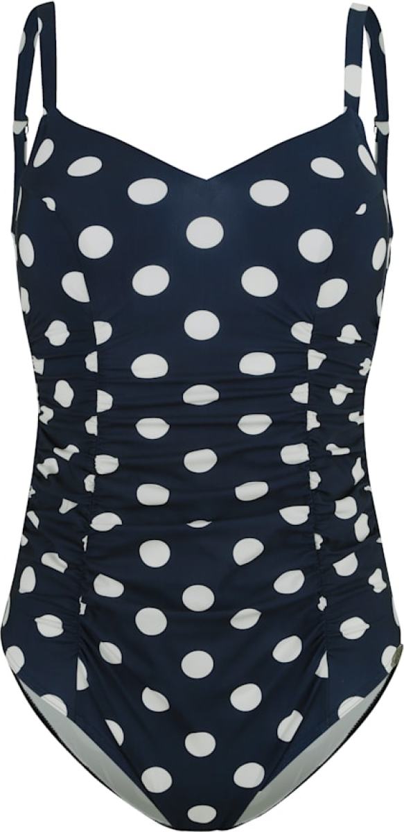Badpak met flatterende plooitjes voor Sunflair Blauw