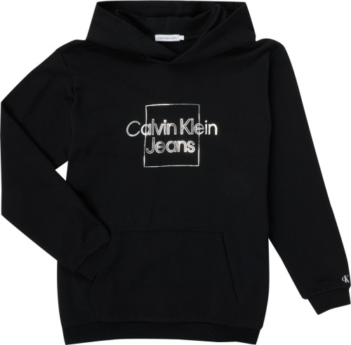 Sweater CALVIN KLEIN JEANS  METALLIC BOX LOGO RELAXED HOODIE