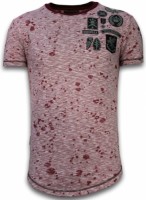 T-shirt Korte Mouw Local Fanatic  Longfit Asymric Embroidery Patches
