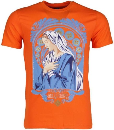 T-shirt Korte Mouw Local Fanatic  Holy Mary Oranje