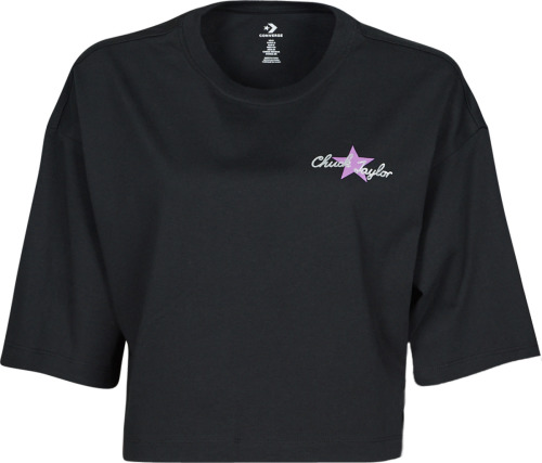 T-shirt Korte Mouw Converse  CHUCK INSPIRED HYBRID FLOWER OVERSIZED CROPPED TEE