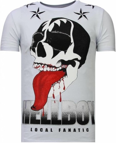 T-shirt Korte Mouw Local Fanatic  Hellboy Rhinestone