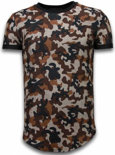 T-shirt Korte Mouw Justing  Camouflaged Fashionable Long Fi