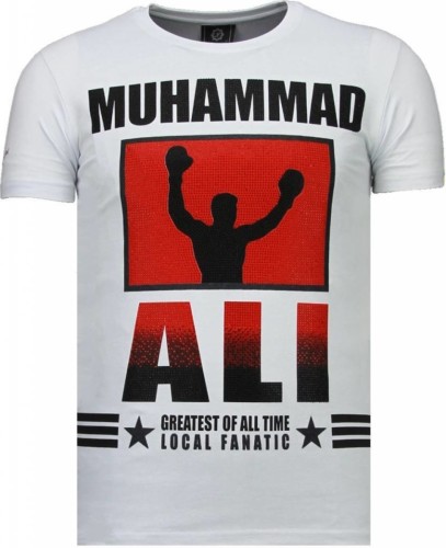 T-shirt Korte Mouw Local Fanatic  Muhammad Ali Rhinestone