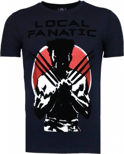 T-shirt Korte Mouw Local Fanatic  Wolverine Flockprint