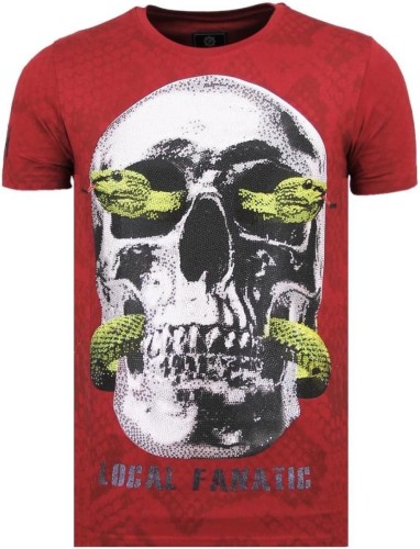 T-shirt Korte Mouw Local Fanatic  Skull Snake B