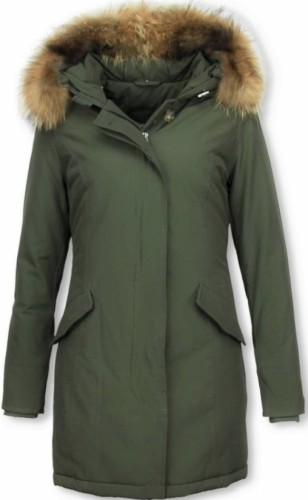 Parka Jas Thebrand  Lange Parka Jas Bontkraag