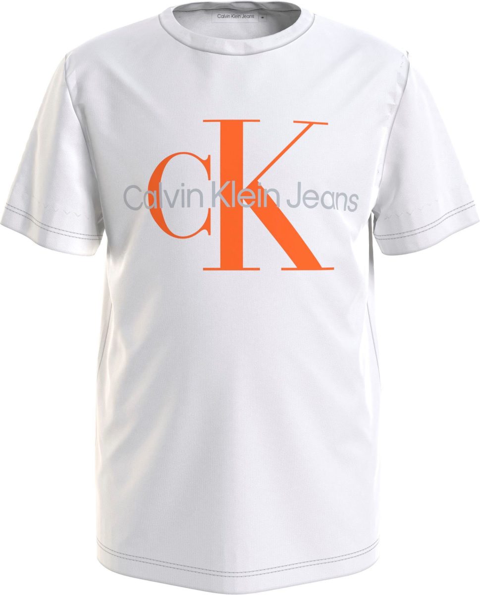 CALVIN KLEIN JEANS T-shirt van biologisch katoen wit