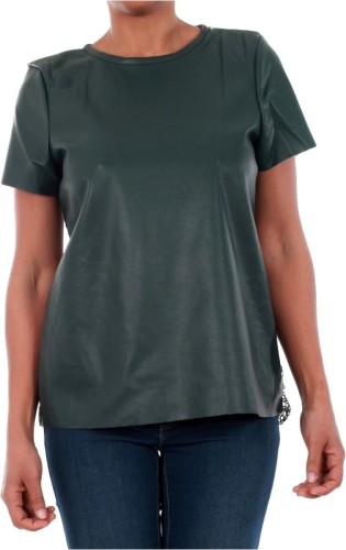 T-shirt Korte Mouw VERO MODA  10188470 VMRINA LACE BUTTER S/S TOP LCS GREEN GABLES