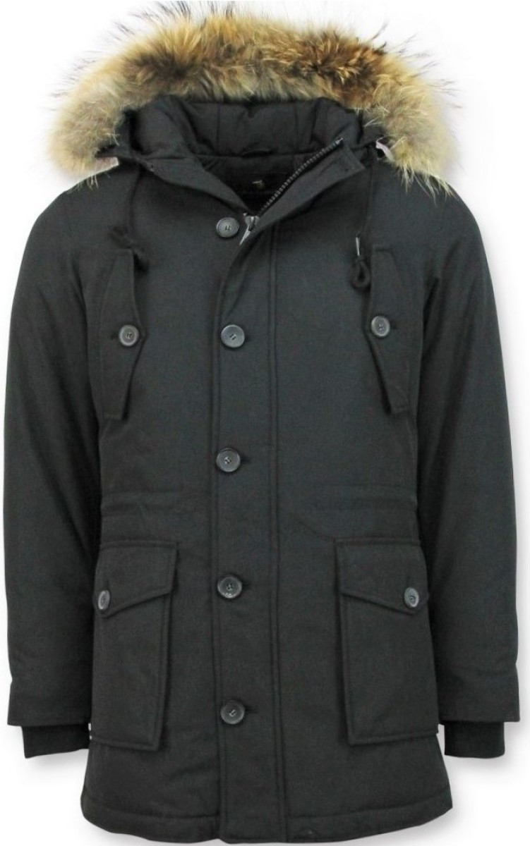 Parka Jas Tony Backer  Lange Winterjas Grote Bontkraag