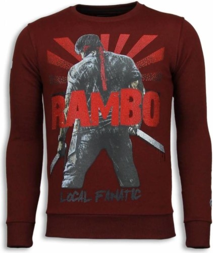 Sweater Local Fanatic  Rambo Rhinestone