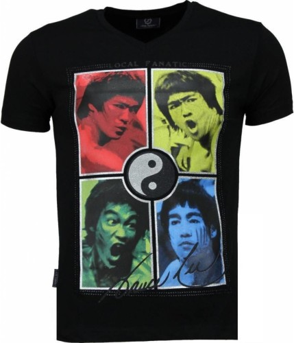 T-shirt Korte Mouw Local Fanatic  Bruce Lee Ying Yang