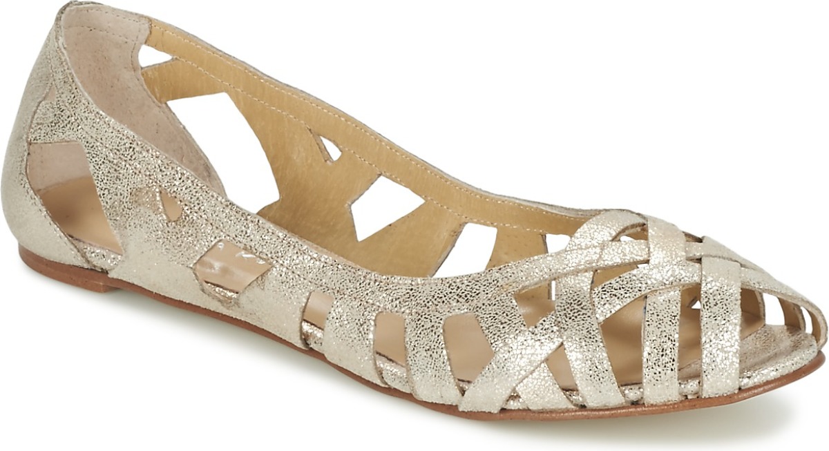 Jonak Leren ballerina's met ajour Deray
