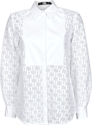 Overhemd Karl Lagerfeld  KL MONOGRAM LACE BIB SHIRT
