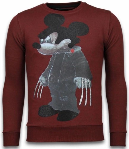 Sweater Local Fanatic  Bad Mouse Rhinestone