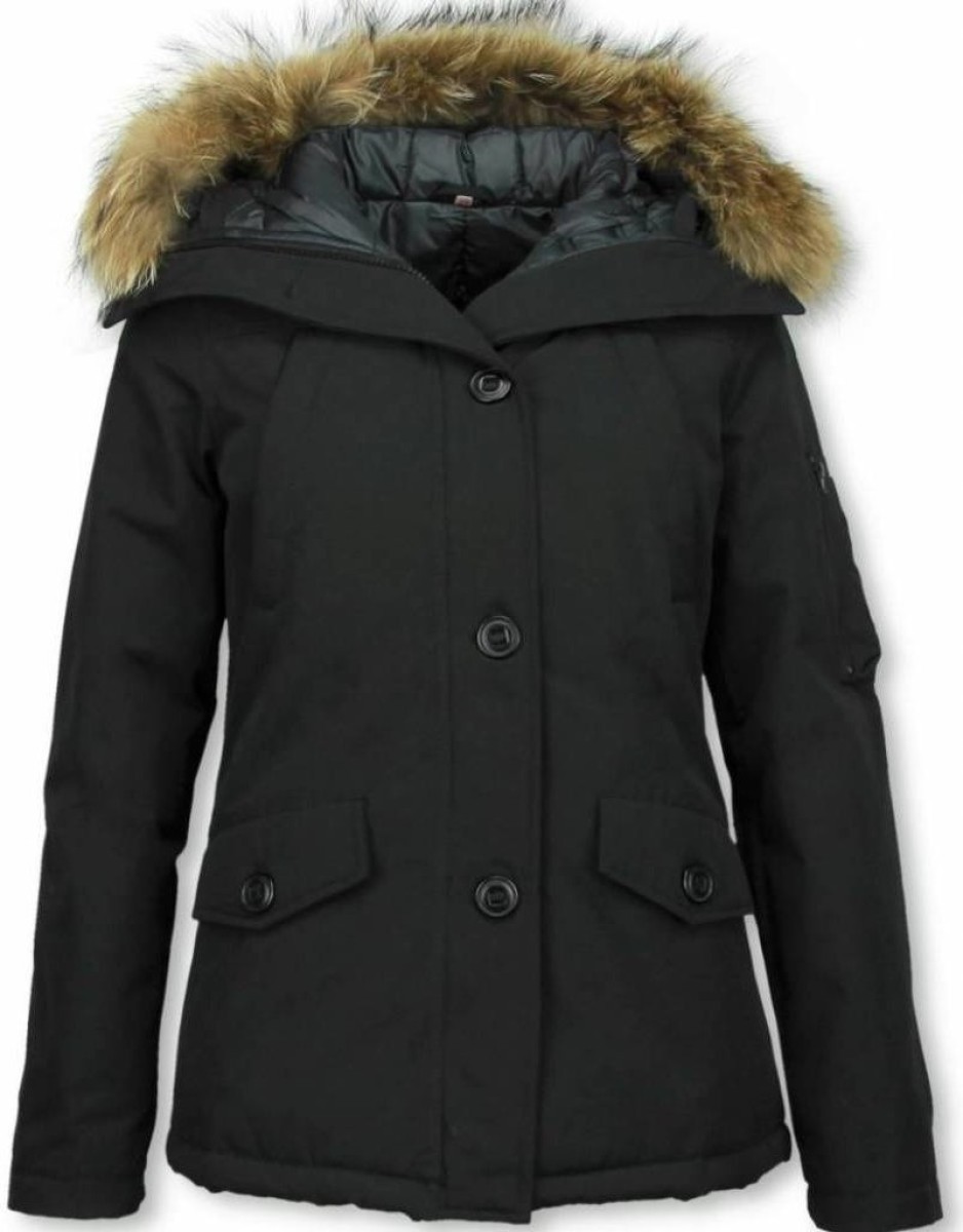 Donsjas Thebrand  Korte Winterjas Bontkraag