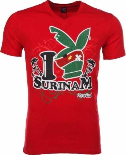 T-shirt Korte Mouw Local Fanatic  I Love Suriname
