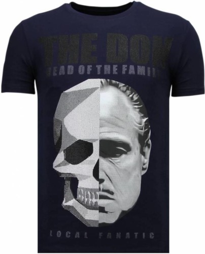 T-shirt Korte Mouw Local Fanatic  The Don Skull Rhinestone