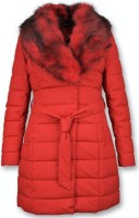 Donsjas Gentile Bellini  Lange Parka Winterjas Rode Faux
