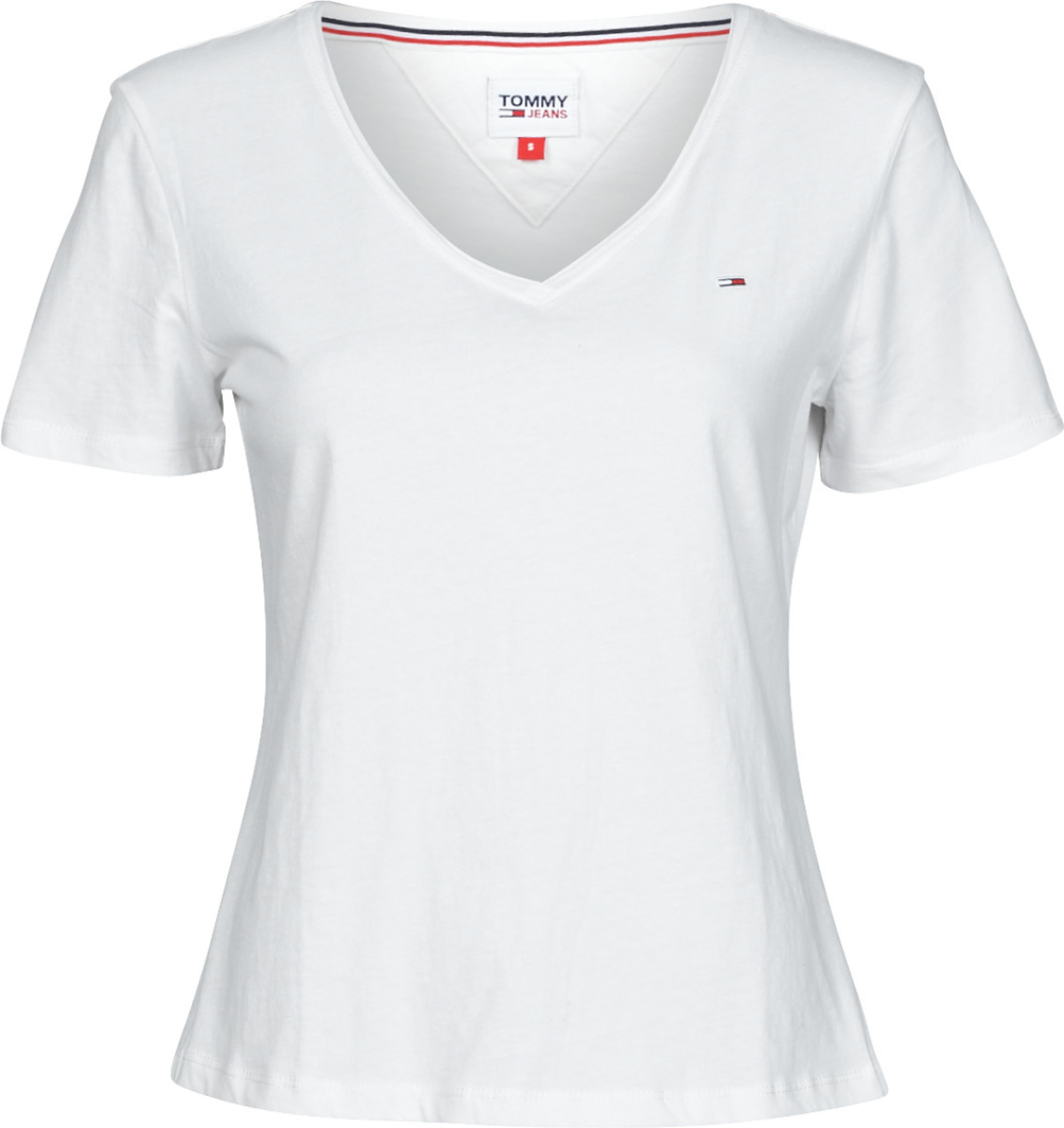 T-shirt Korte Mouw Tommy Jeans  SOFT JERSEY V NECK