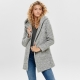 Only coat met textuur grijs