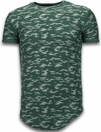 T-shirt Korte Mouw Justing  Fashionable Camouflage Long Fi Army