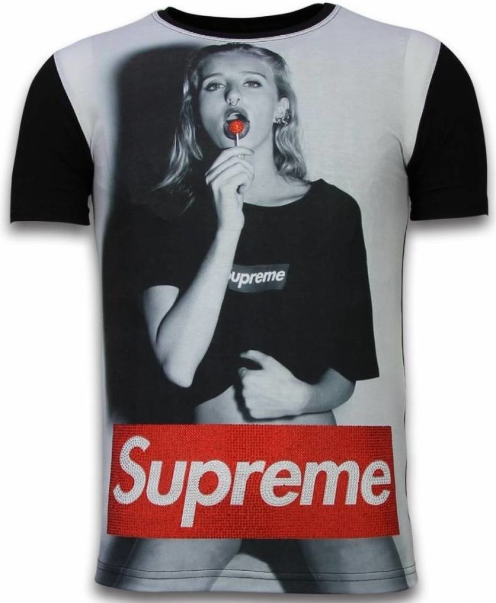 T-shirt Korte Mouw Tony Backer  Lollipop Digital Rhinestone