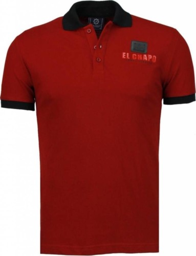 Polo Shirt Korte Mouw Local Fanatic  El Chapo Flockprint Polo