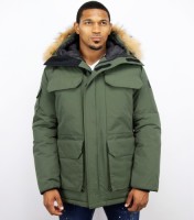 Parka Jas Beluomo  Lange Parka Jas Bontkraag
