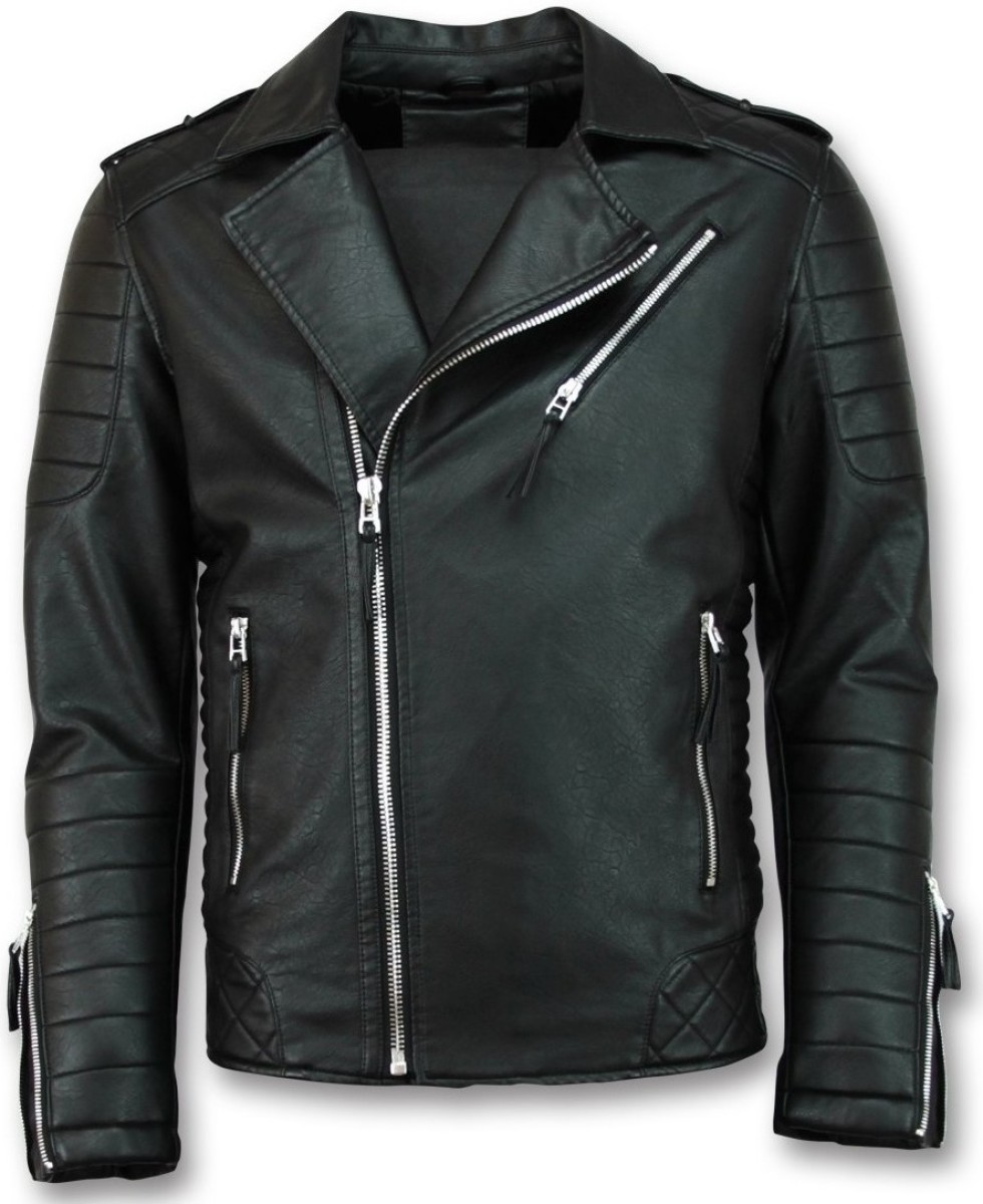 Leren Jas Enos  Imitatie Leren Jas Motor Jack