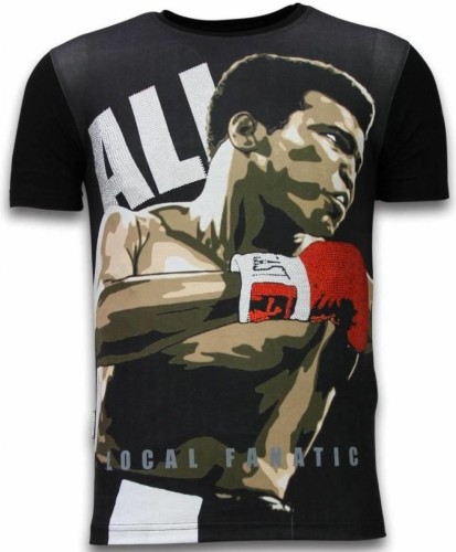 T-shirt Korte Mouw Local Fanatic  Muhammad Ali Digital Rhinestone