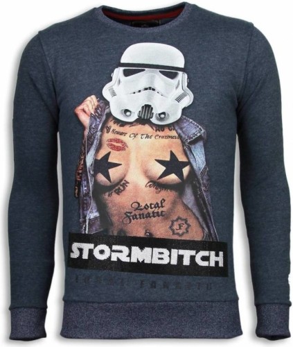 Sweater Local Fanatic  Stormbitch Rhinestone