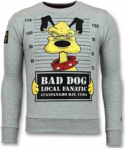 Sweater Local Fanatic  Bad Dog Cartoon