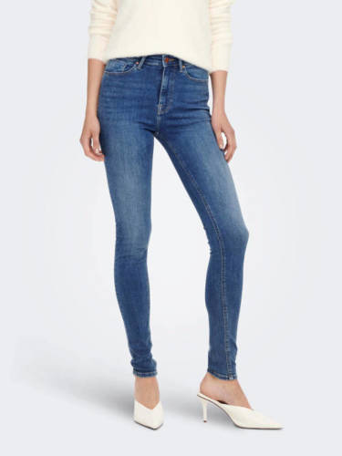 Only high waist skinny jeans ONLPAOLA blue denim