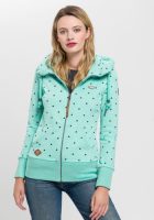Ragwear Sweatvest NESKA DOTS O ZIP in all-over-stippen print design