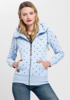Ragwear Sweatvest NESKA DOTS O ZIP in all-over-stippen print design