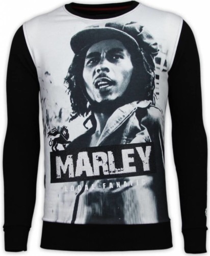 Sweater Local Fanatic  Bob Marley Digital Rhinestone